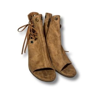 Vintage 93 Ankle Boots with Open Toe Size 7M
